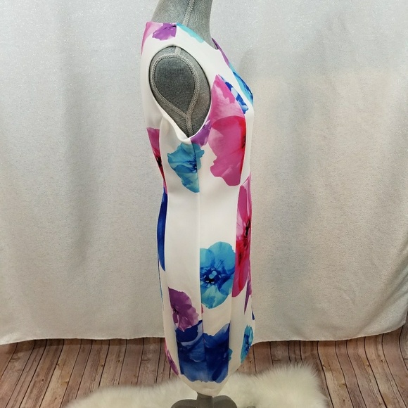 NWT Calvin Klein Floral Scuba Sheath Dress - Picture 6 of 8